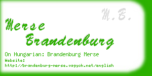 merse brandenburg business card